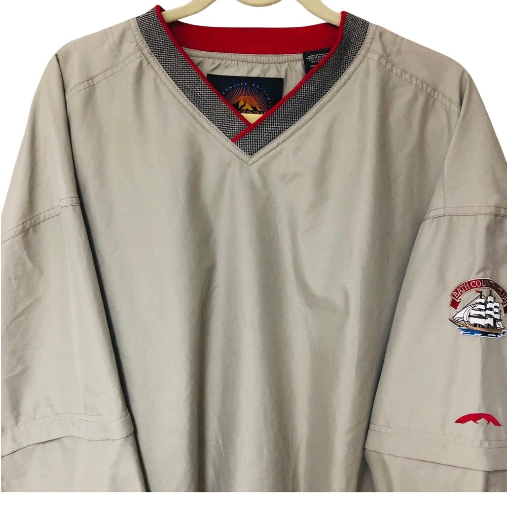Vintage Sun Mountain Mens Convertible Windbreaker Jacket Golf BATH Cntry Club  L